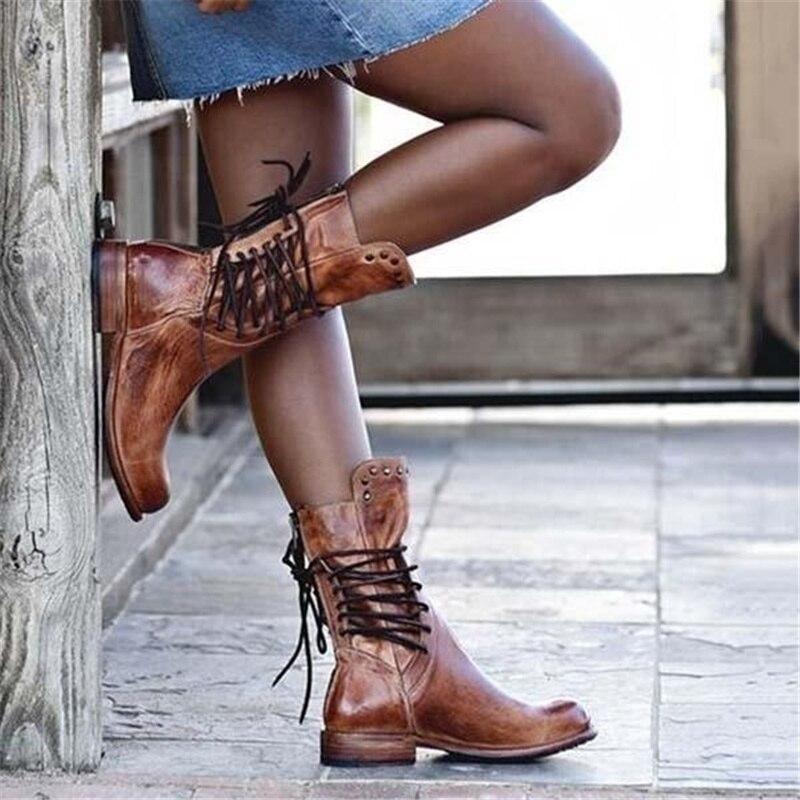 Robyn | Vintage Charm Lace-Up Boots