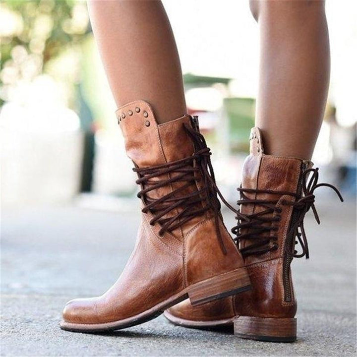 Robyn | Vintage Charm Lace-Up Boots