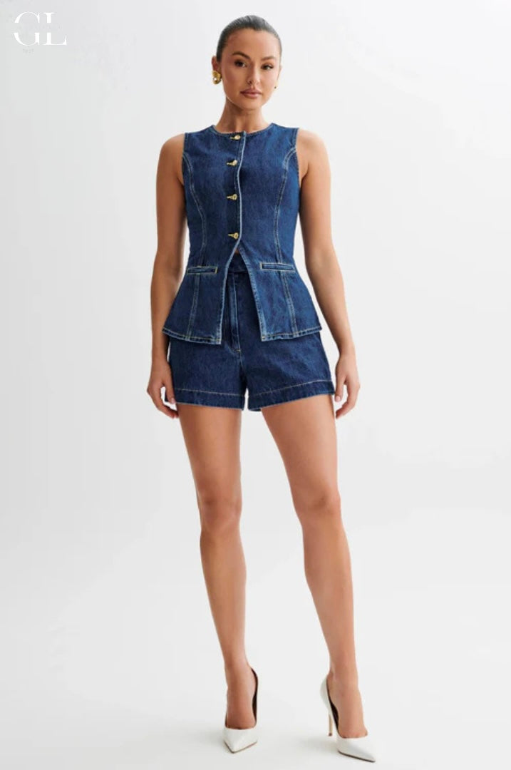 Daisy | Denim Two Piece Set