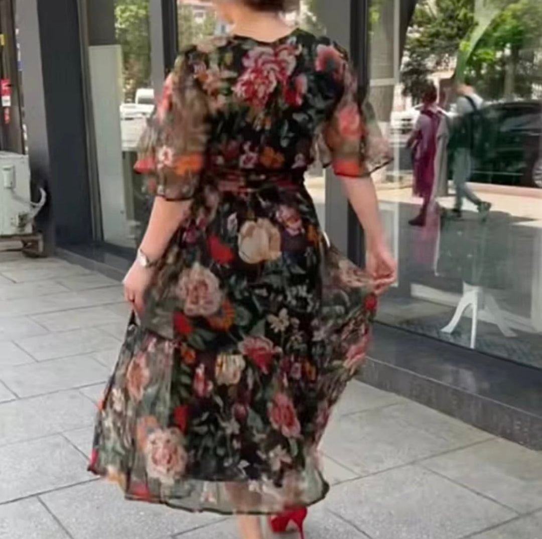 Mindy | Elegant Floral Dress