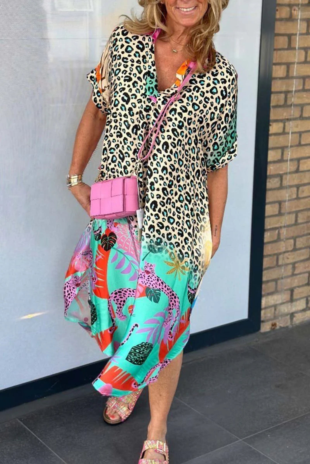 Liorra | Colorful Leopard Dress