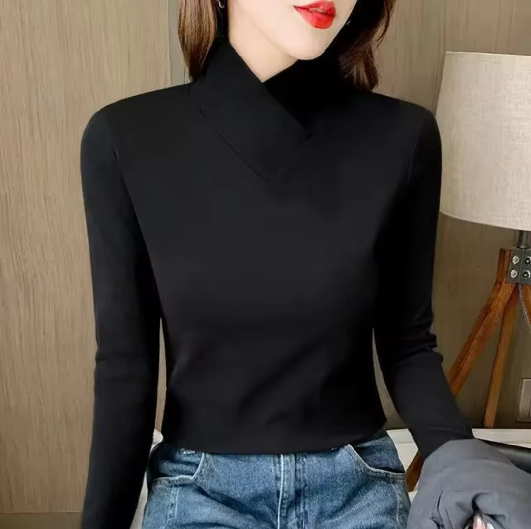 Chloe | Elegant Mock Neck Top